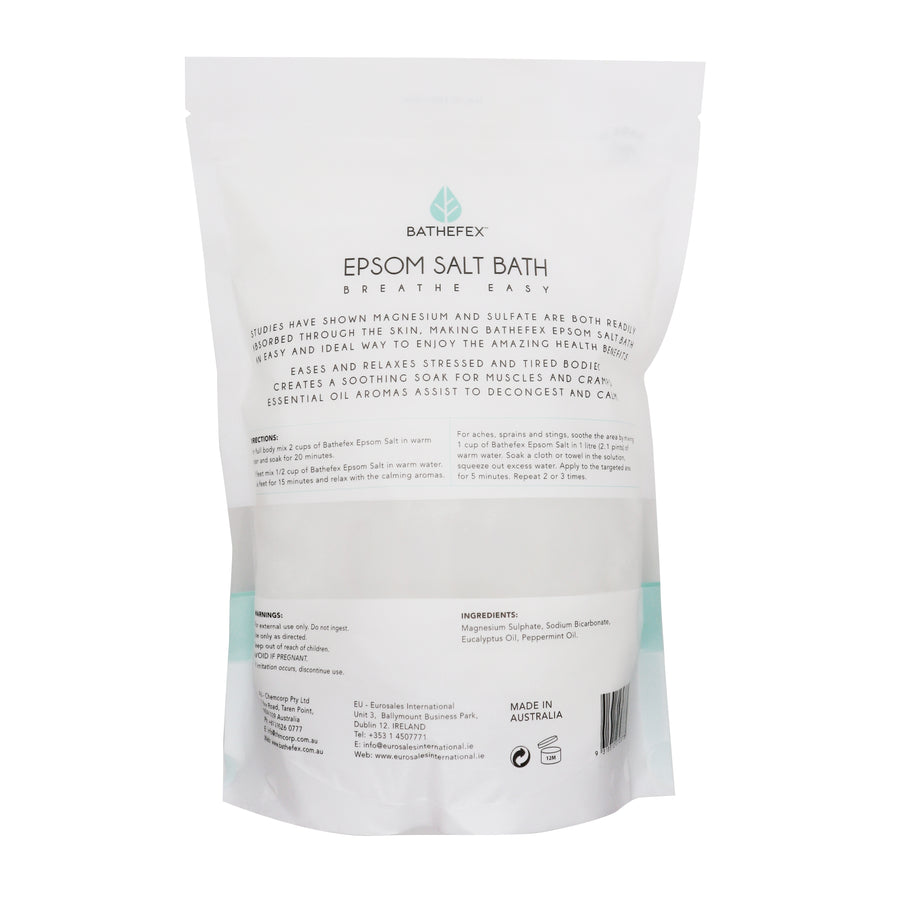 Bathefex Epsom Salt - Breathe Easy 1.4kg